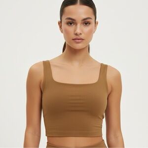 Lou & Grey Tank Top Athletic Sports Bra bralettes burnt brown Size M